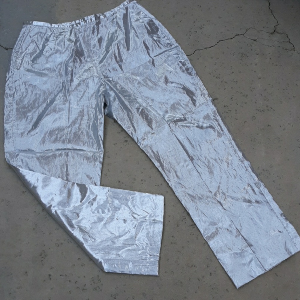 silver disco pants
